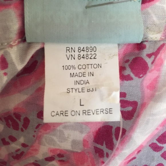 NEW Sara Morgan Pink Blouse Button-down Size L - Picture 8 of 8